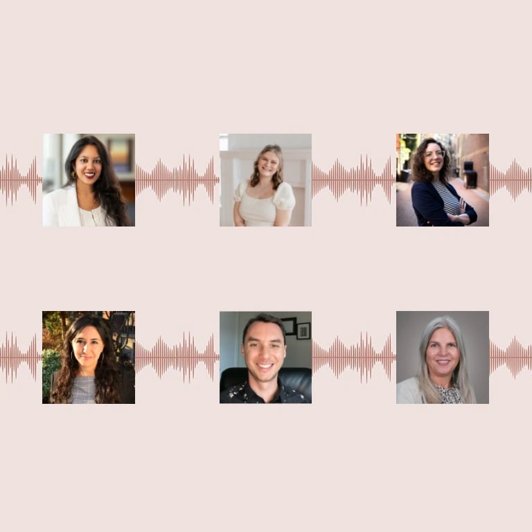 A compilation of headshots of guests from Season 2 of PR & Lattes