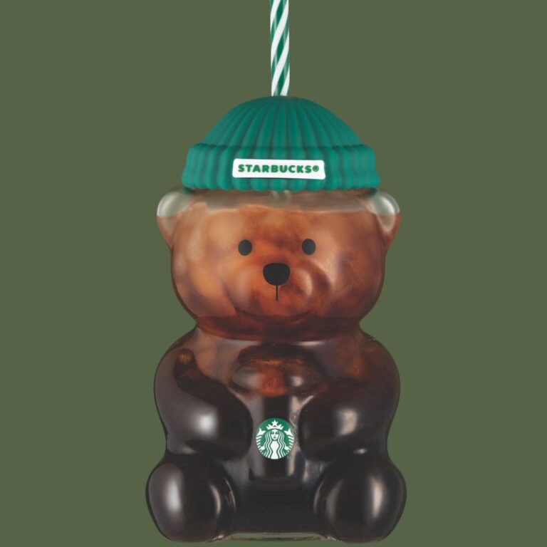The glass Starbucks Bearista cup.